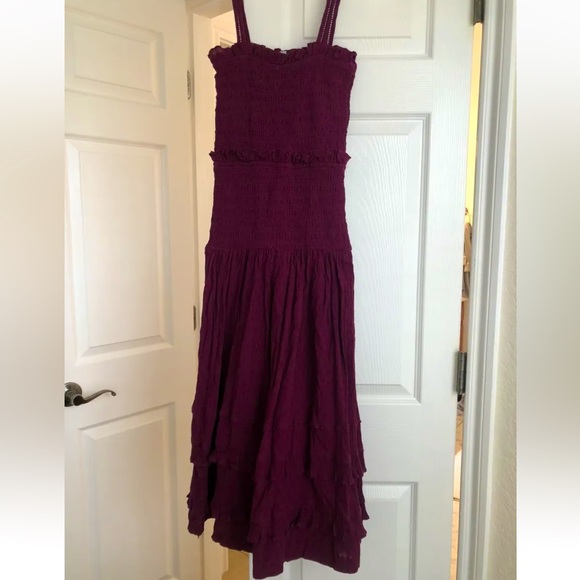 Steele dress, cheesecloth fabric in a deep purple, size XS - Picture 3 of 7